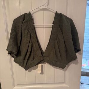 Olive Green Women's Top